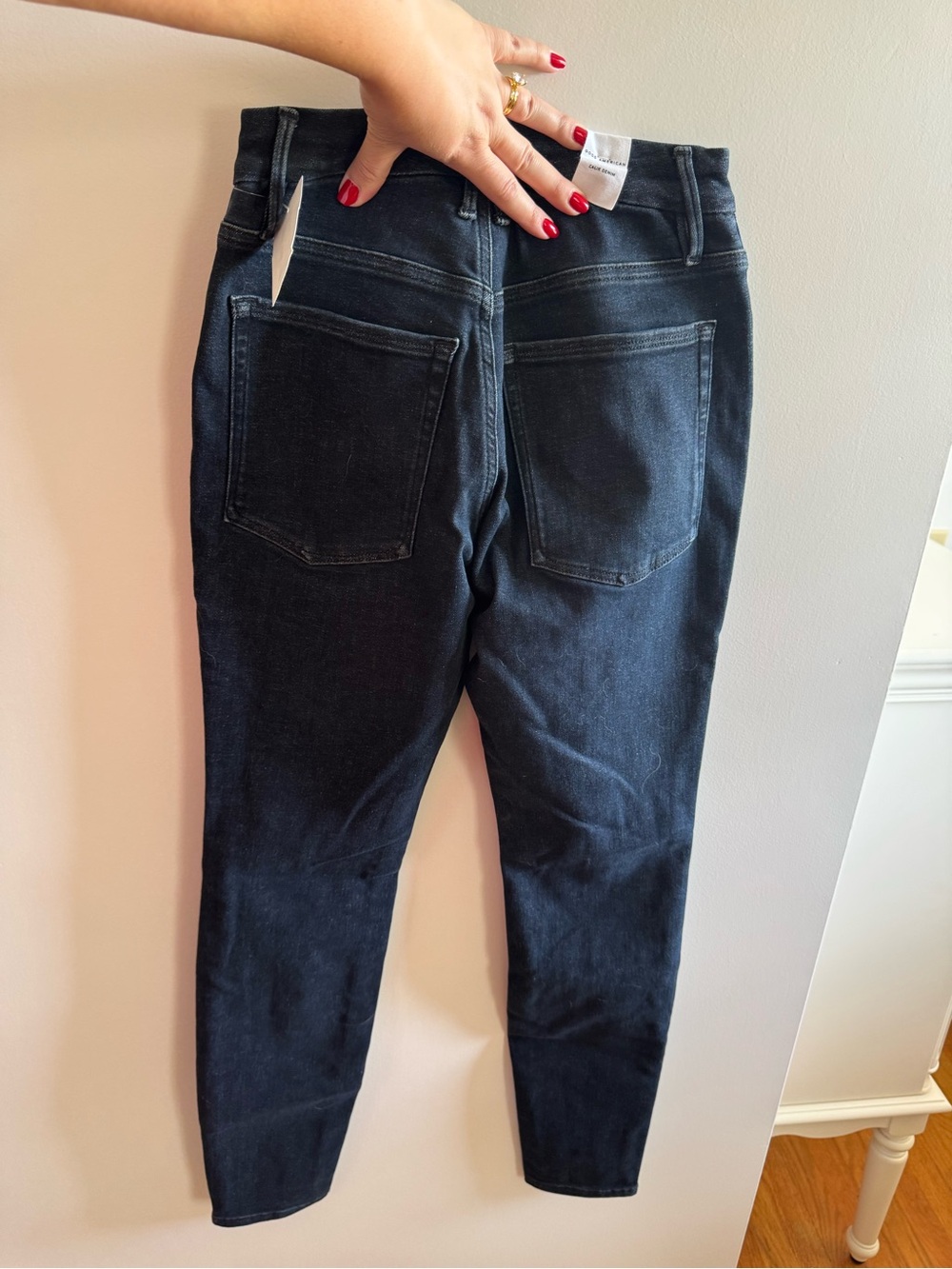 Good American Always Fits 6-12 Skinny Jeans in Dark Blue Wash NWT